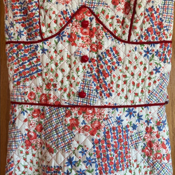 Vintage Nancy B. Quilted Maxi Dress - Picture 3 of 13